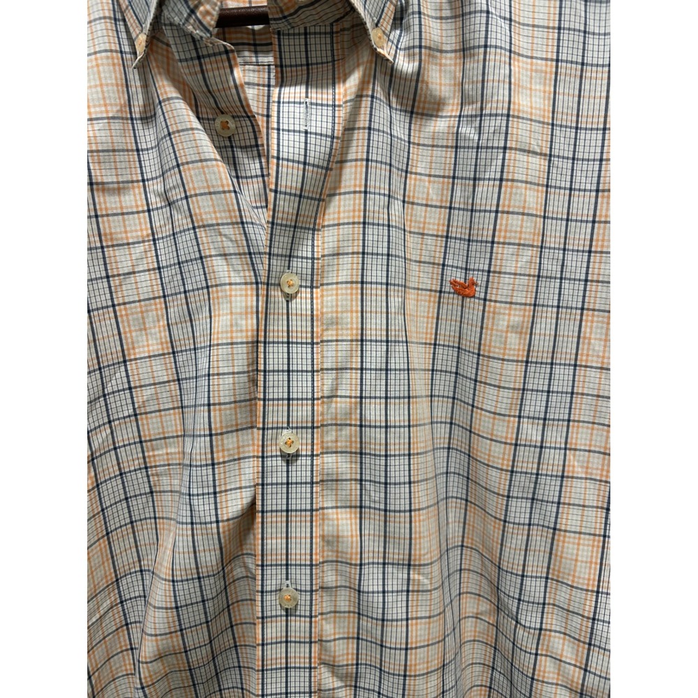 Blue orange plaidSouthern Marsh casual button up - Picture 3 of 4